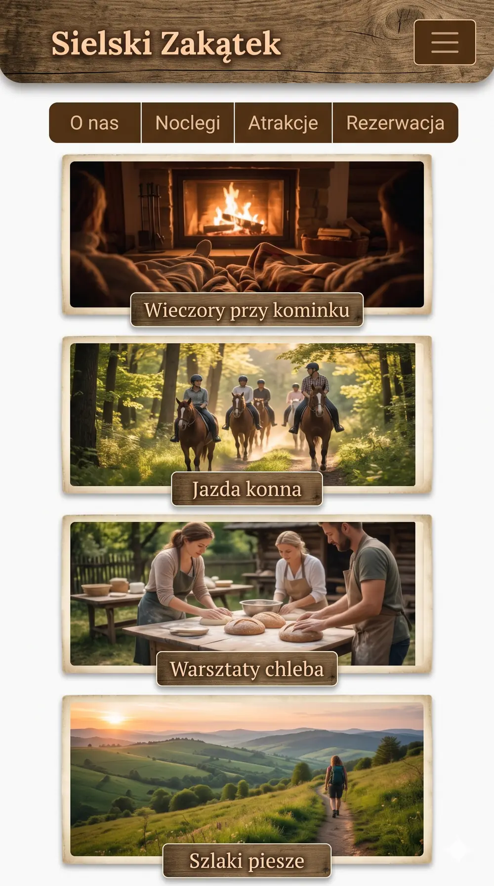 Sielski Zakątek — Atrakcje (mobile)